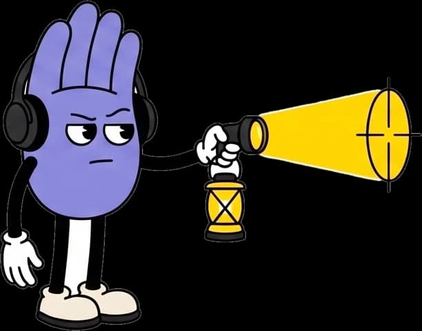 A tester aiming a debugger light with a crosshair.