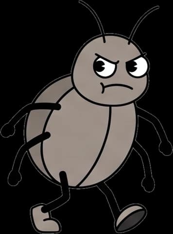 A gray beetle, the bug, caught mid-step.